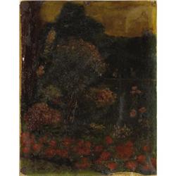 French School, Oil on canvas laid on cardboard