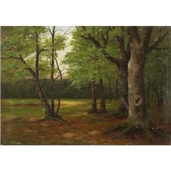 American School, Oil on card board, Landscape