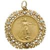 Diamond, Gold Coin, Gold Pendant