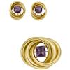 Amethyst, Gold Jewelry Suite