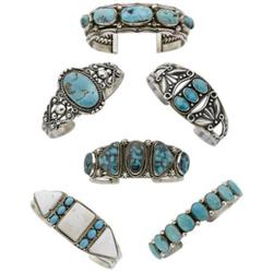 Turquoise, Howlite, Sterling Silver Bracelet Lot