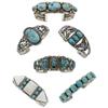 Image 1 : Turquoise, Howlite, Sterling Silver Bracelet Lot