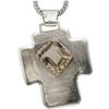 Smokey Quartz, Sterling Silver Cross-Necklace