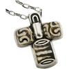 Bone, Sterling Silver Cross, Pendant-Necklace