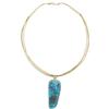 Turquoise, Gold Pendant-Necklace, Larry Golsh