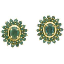 Emerald, Gold Earrings
