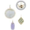 Image 1 : Jade, Gold Pendant Lot