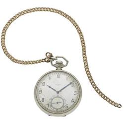Elgin White Metal Openface Pocket Watch
