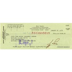 Jay Leno Signed Check