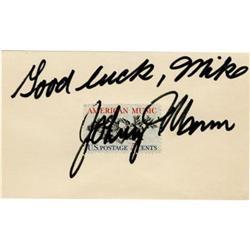Johnny Mann Autograph