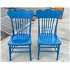 Image 1 : SET OF TWO, ANTIQUE, PRESSED BACK WOODEN CHAIRS