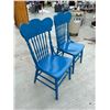 Image 3 : SET OF TWO, ANTIQUE, PRESSED BACK WOODEN CHAIRS