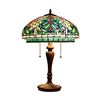 Image 1 : Victorian Style 2-Light Stained Art Glass Lamp