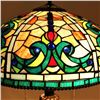 Image 4 : Victorian Style 2-Light Stained Art Glass Lamp