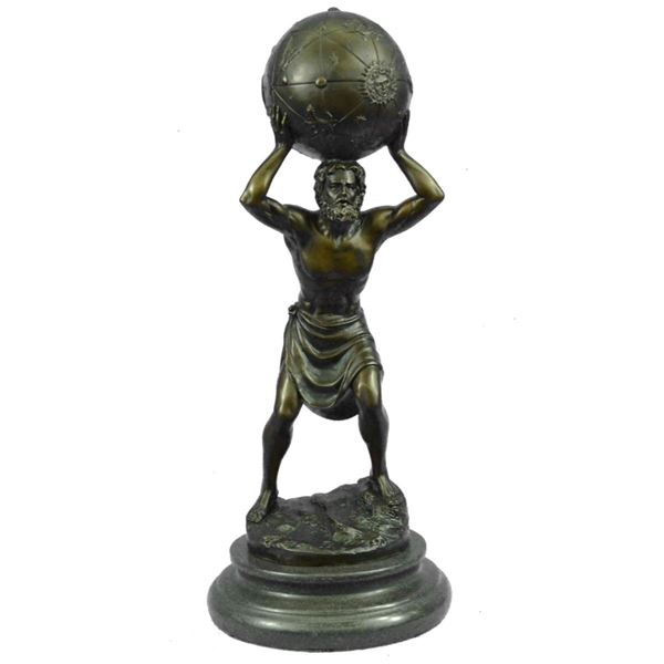 Atlas Holding The World Bronze Sculpture