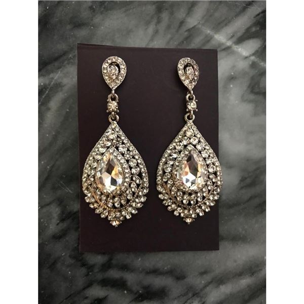 Art Deco Style Austrian Crystal Earrings