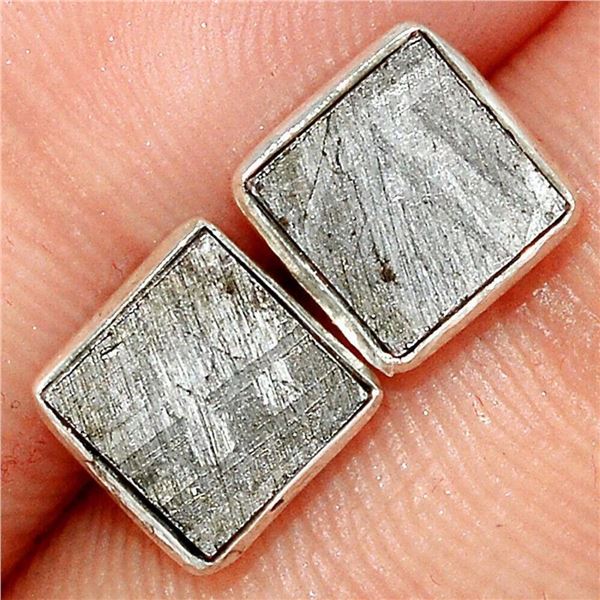 Muonionalusta Meteorite Sweden Sterling Post Earrings