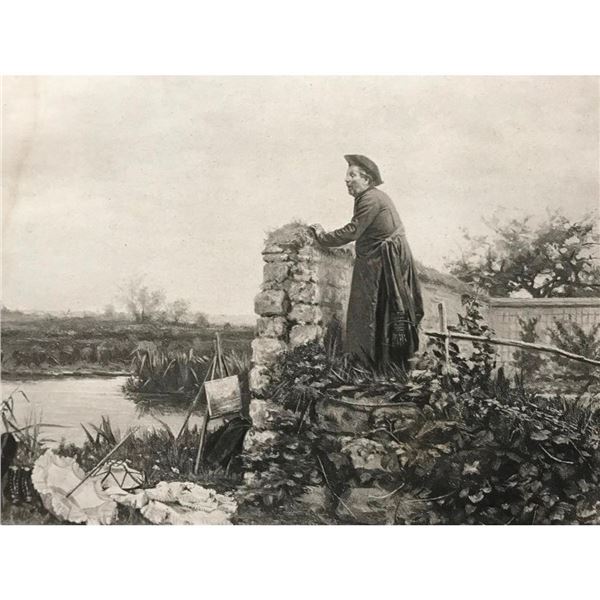 19thc Photogravure Engraving, A Good Point of View