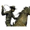 Image 4 : Cowboy With Rope Signed Bronze Western Sculpture