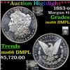 Image 1 : ***Auction Highlight*** 1883-o Morgan Dollar $1 Graded ms66 DMPL By SEGS (fc)