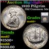Image 1 : ***Auction Highlight*** 1920 Pilgrim Old Commem Half Dollar 50c Graded ms66+ By SEGS (fc)