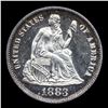 Image 2 : Proof ***Auction Highlight*** 1883 Seated Liberty Dime 10c Graded pr64 cam By SEGS (fc)