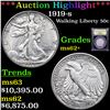 Image 1 : ***Auction Highlight*** 1919-s Walking Liberty Half Dollar 50c Graded Select Unc By USCG (fc)