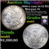 Image 1 : ***Auction Highlight*** 1899-s vam 14 I3 R5 Morgan Dollar $1 Graded GEM Unc By USCG