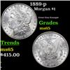 Image 1 : 1889-p Morgan Dollar $1 Grades GEM Unc