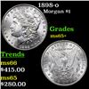 Image 1 : 1898-o Morgan Dollar $1 Grades GEM+ Unc