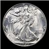 Image 2 : 1947-d Walking Liberty Half Dollar 50c Grades Choice+ Unc
