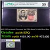 Image 1 : 1875 US Fractional Currency 10c Fifth Issue fr-1266 Short Key Graded au58 EPQ By PMG