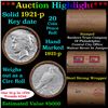 Image 1 : ***Auction Highlight*** Full solid Date 1921-p Peace silver dollar roll, 20 coin (fc)