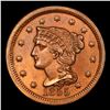 Image 2 : ***Auction Highlight*** 1855 N4 Mint Error Braided Hair Large Cent 1c Graded ms64+ rb By SEGS (fc)