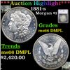 Image 1 : ***Auction Highlight*** 1881-s Morgan Dollar $1 Graded ms66 DMPL By SEGS (fc)