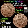 Image 1 : **Auction highlight*** 1810 S-282 Classic Head Large Cent 1c Graded vf35 By SEGS (fc)
