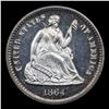 Image 2 : Proof ***Auction Highlight*** 1864 TOP POP! Seated Liberty Half Dime 1/2 10c Graded pr66 dcam By SEG
