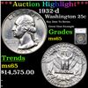 Image 1 : ***Auction Highlight*** 1932-d Washington Quarter 25c Graded ms65 By SEGS (fc)