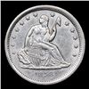Image 2 : 1858-p Seated Liberty Quarter 25c Grades Unc Details