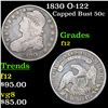 Image 1 : 1830 O-122 Capped Bust Half Dollar 50c Grades f, fine