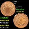Image 1 : 1864 Two Cent Piece 2c Grades Select+ Unc BN