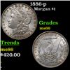Image 1 : 1886-p Morgan Dollar $1 Grades GEM+ Unc