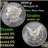 Image 1 : 1896-p Morgan Dollar $1 Grades Choice Unc+ PL