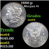 Image 1 : 1886-p Morgan Dollar $1 Grades Choice Unc
