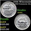 Image 1 : 1936 Wisconsin Old Commem Half Dollar 50c Grades Choice Unc