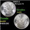 Image 1 : 1885-o Morgan Dollar $1 Grades GEM+ Unc