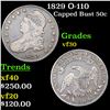 Image 1 : 1829 O-110 Capped Bust Half Dollar 50c Grades vf++