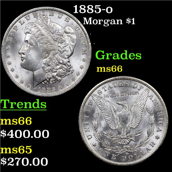 1885-o Morgan Dollar $1 Grades GEM+ Unc