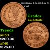Image 1 : 1863 Baker F-IN-860-E-1a R5 Civil War Token 1c Grades AU Details