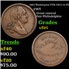 Image 1 : 1864 Washington F-PA-750-L-1a R2 Civil War Token 1c Grades vf+